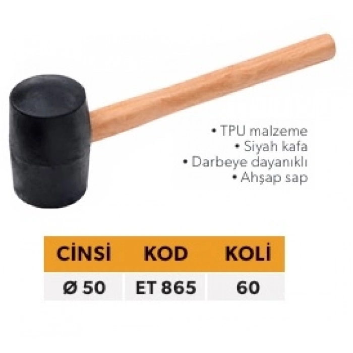 ELTOS AĞAÇ SAPLI LASTİK TOKMAK 50