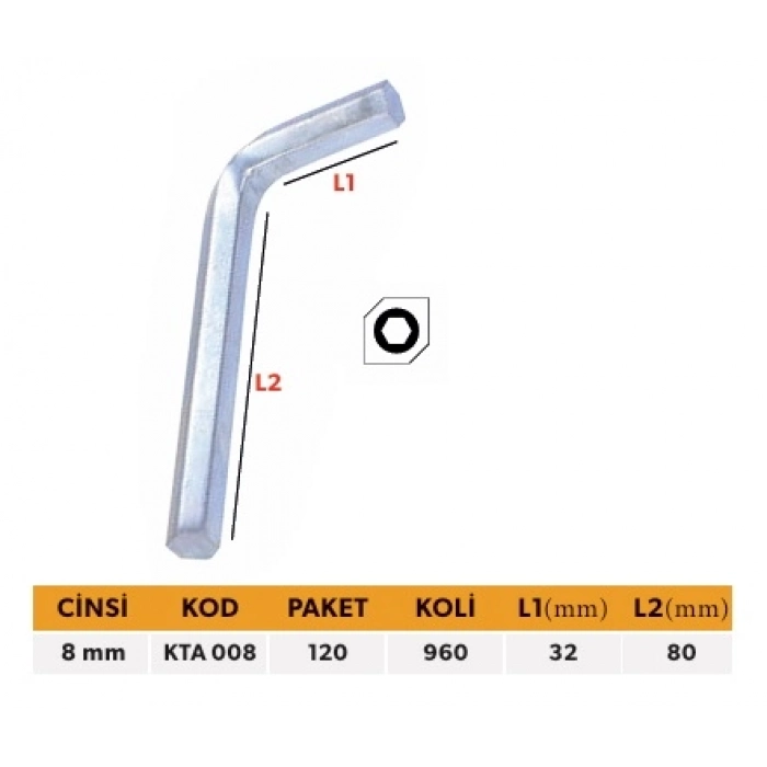 ELTOS KENDO TEK ALLEN NO:8 MM