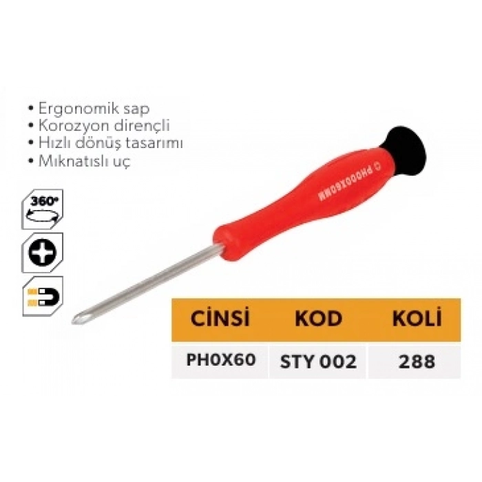 ELTOS SAATÇİ TORNAVİDA YILDIZ 0*60 mm