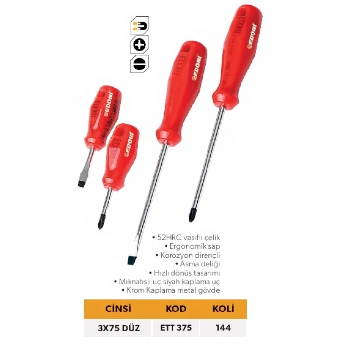 ELTOS EDONİ TORNAVİDA 3*75 DÜZ ETT-375