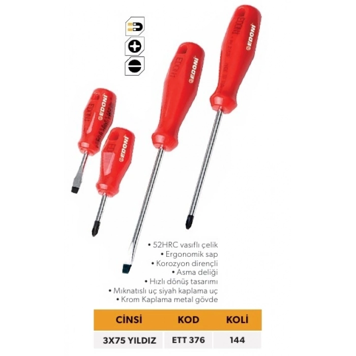 ELTOS  EDONİ TORNAVİDA PH0*75 YILDIZ ETT-376
