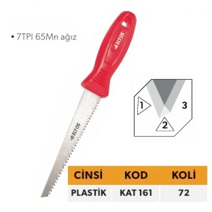 ELTOS ALÇIPAN TESTERESİ PLAS.SAPLI KAT-161