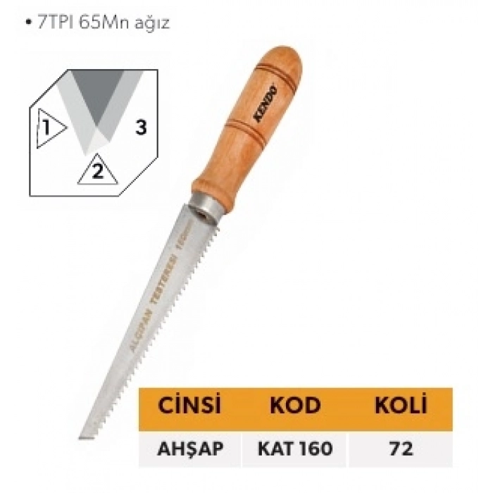 ELTOS KENDO ALÇIPAN TESTERESİ AHŞAP SAPLI KAT-160