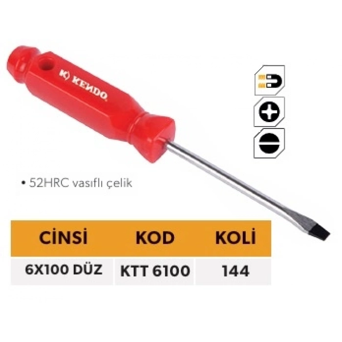 ELTOS KENDO TEK TORNAVİDA 6*100 DÜZ