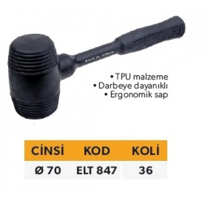 ELTOS ERGONOMIK LASTİK TOKMAK 70