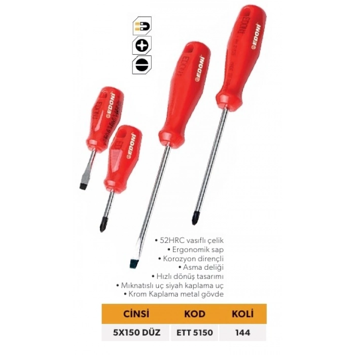 ELTOS EDONİ TORNAVİDA 5*150 DÜZ ETT-5150