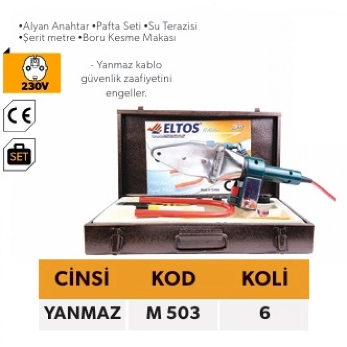 ELTOS YANMAZ PPRC KAYNAK MAKİNE SETİ 1200 W (CE BELGELİ)
