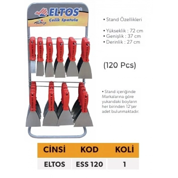 ELTOS SPATULA SETİ STANDLI (120 ADET)