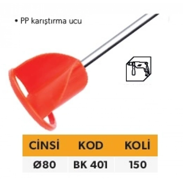 PLASTİK BOYA KARIŞTIRICI Ø80