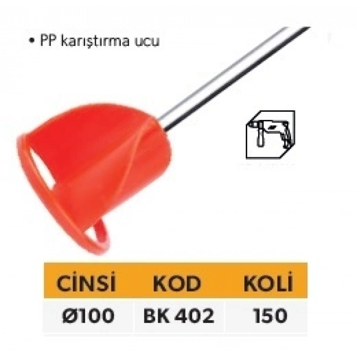 PLASTİK BOYA KARIŞTIRICI Ø100