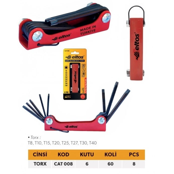 ELTOS ÇAKI ALYAN SETİ 8 PCS (TORK)