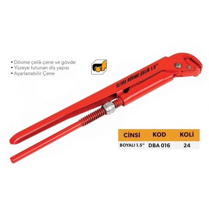 ELTOS MAŞALI BORU ANAHTARI (DÖVME) BOYALI 1,5