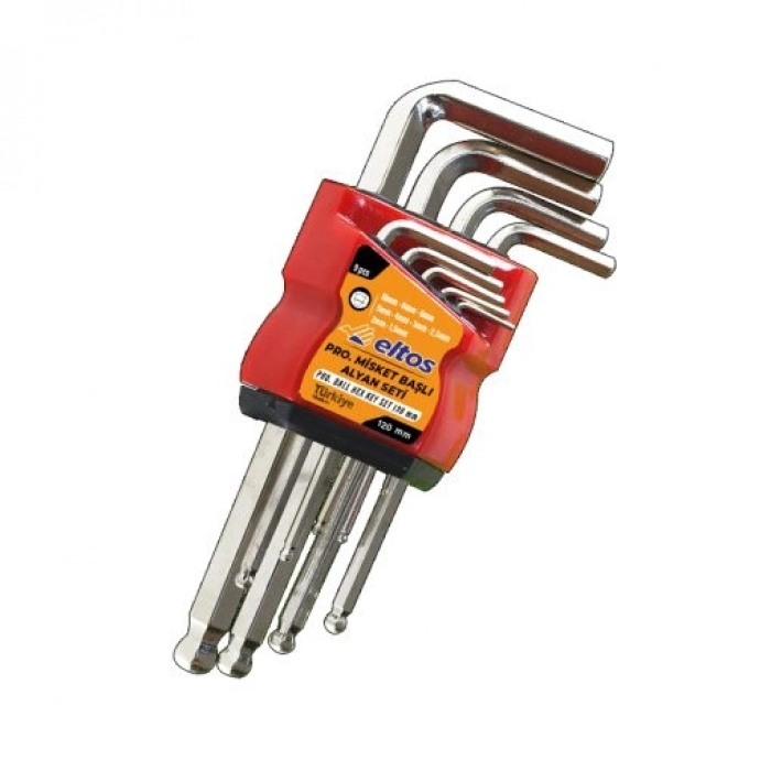 ELTOS PROFESYONEL MİSKET BAŞLI ALYAN SETİ 120 MM 9 PCS