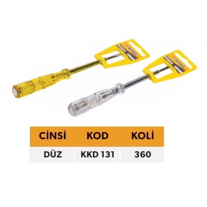 ELTOS KONTROL KALEMİ DÜZ UÇLU - ASMA APARATLI