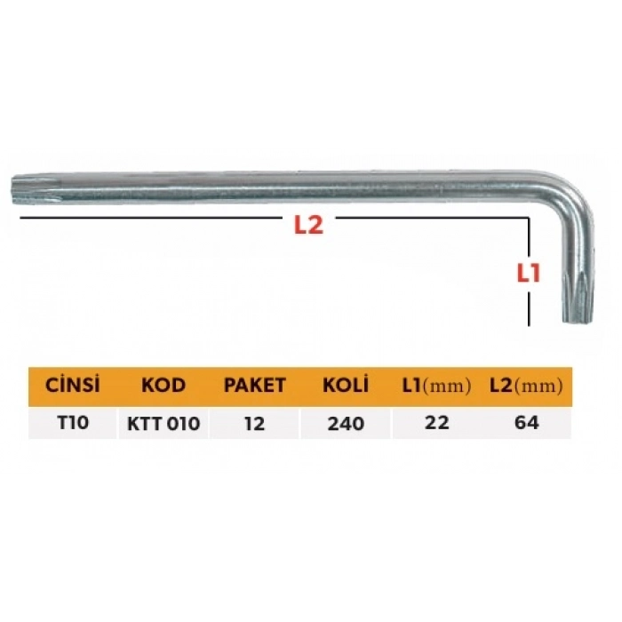 ELTOS PROFESYONEL TEK ALYAN KISA TİP TORX T10