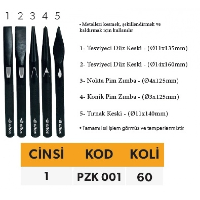 ELTOS TEKLİ PİM ZIMBA KESKİ 1