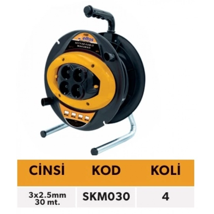ELTOS SEYYAR KABLO MAKARASI 3X2,5MM 30MT.