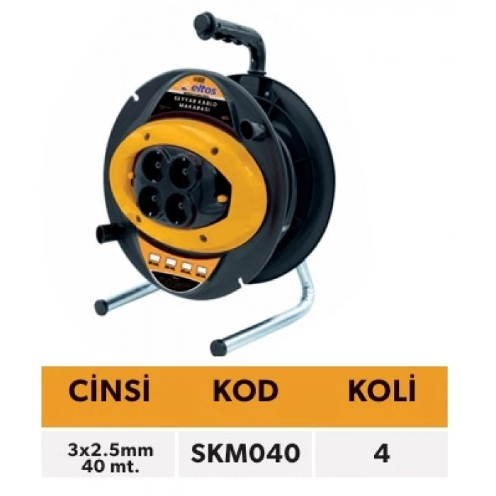 ELTOS SEYYAR KABLO MAKARASI 3X2,5MM 40MT.