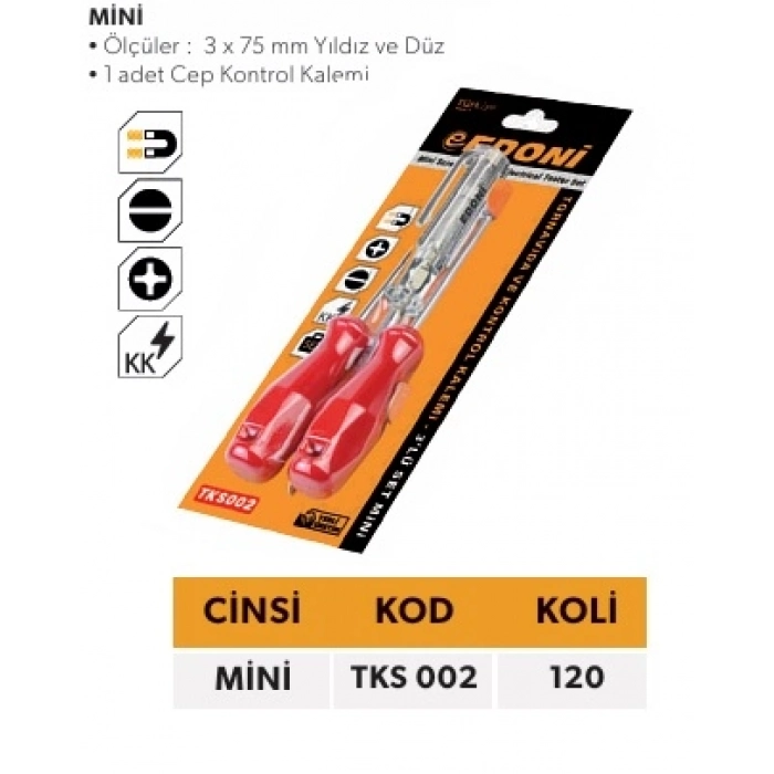 ELTOS EDONİ MİNİ 3LÜ TORNAVİDA-KONTROL KALEMİ SETİ