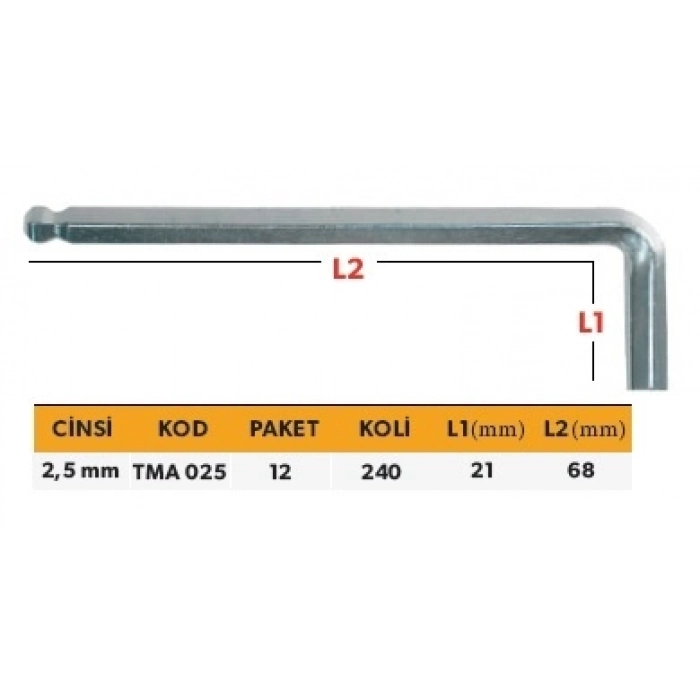 ELTOS PROFESYONEL TEK ALYAN KISA TİP MİSKET 2,5 MM