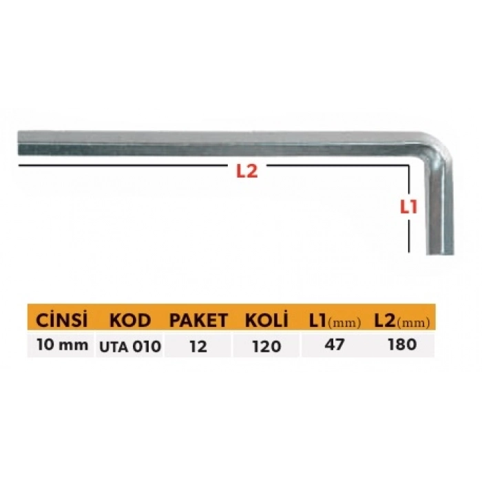 ELTOS PROFESYONEL TEK ALYAN UZUN TİP - ALTIKÖŞE 10 MM