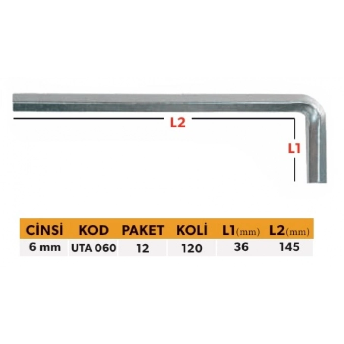 ELTOS PROFESYONEL TEK ALYAN UZUN TİP - ALTIKÖŞE 6 MM