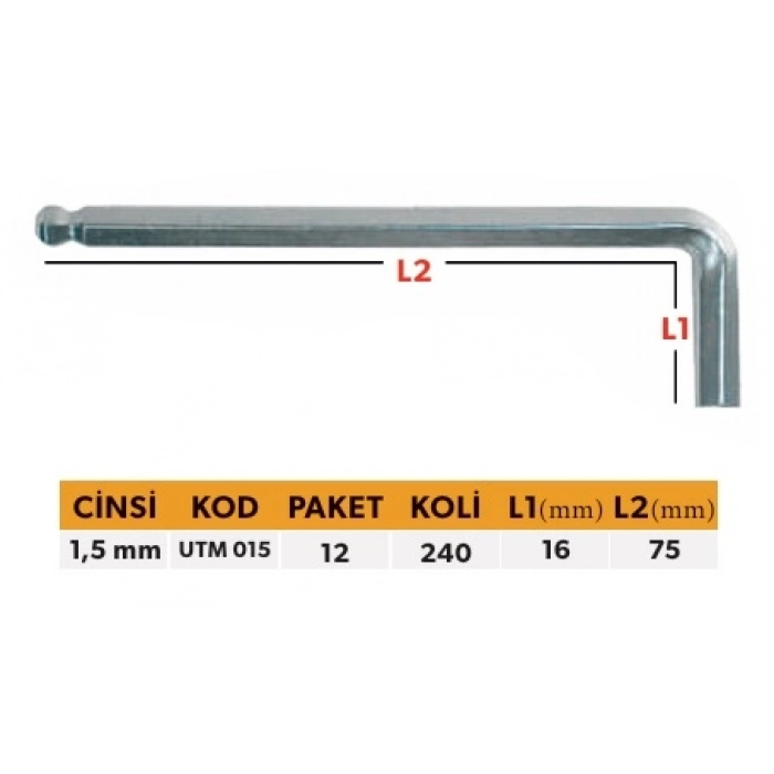 ELTOS PROFESYONEL TEK ALYAN UZUN TİP - MİSKET 1,5MM