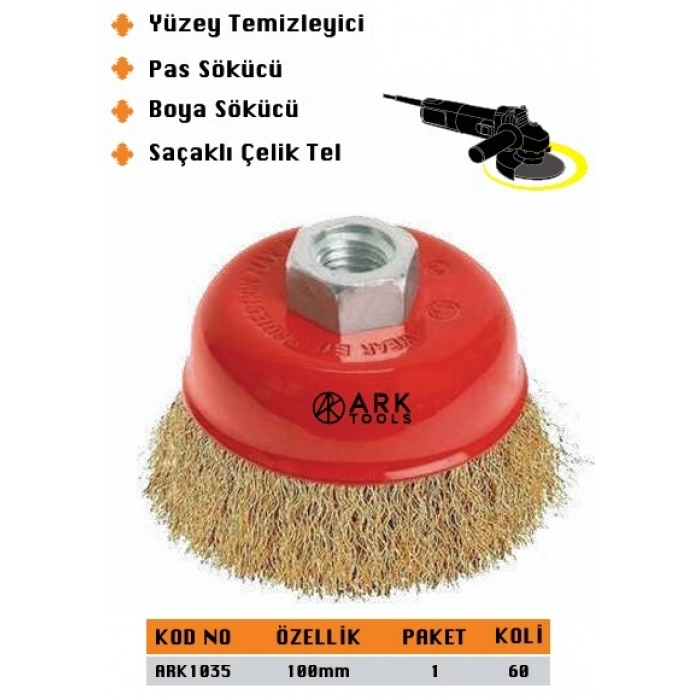 ARK SAÇAKLI ÇANAK FIRÇA 100 MM