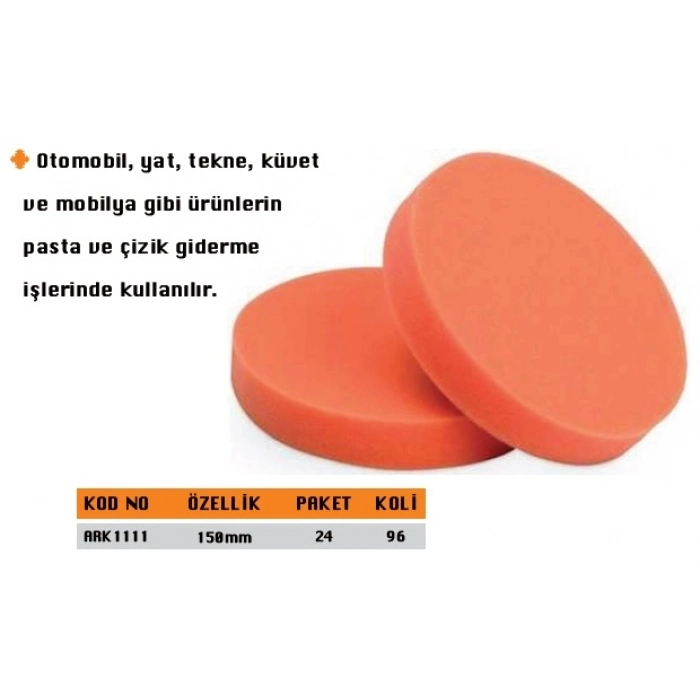 ARK CIRTLI PED POLİSAJ SÜNGERİ