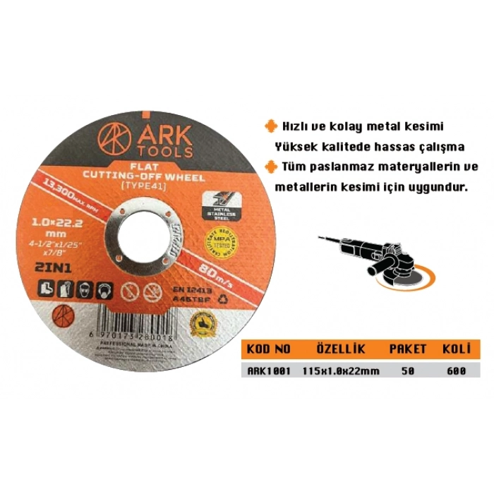 ARK 115*1 İNOX KESİCİ TAŞ