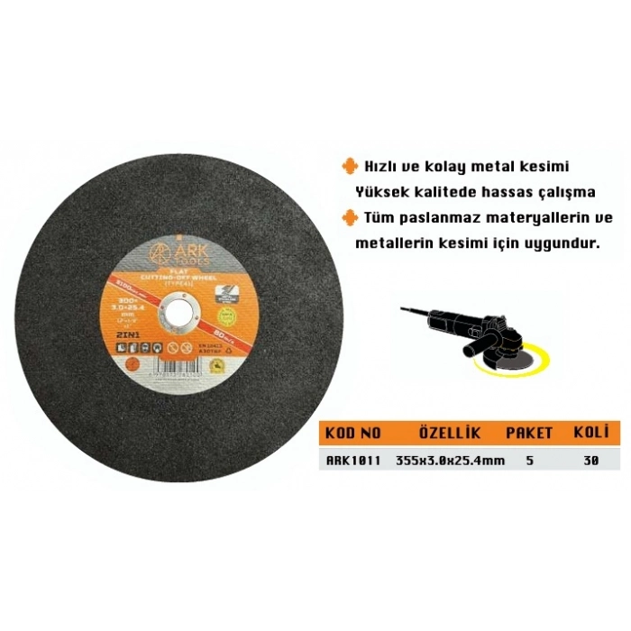 ARK METAL KESİCİ TAŞ 355*3*25,4