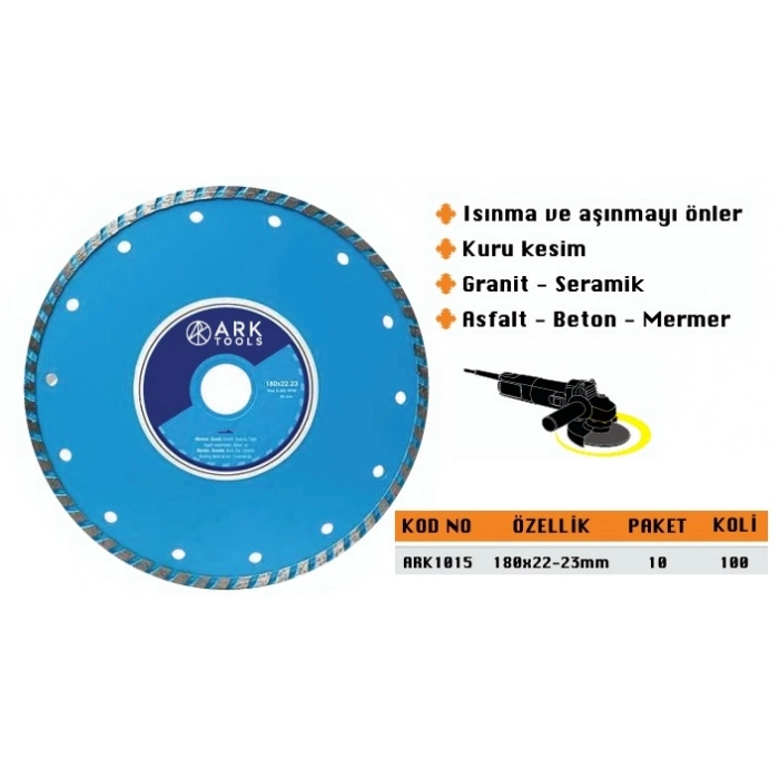 ARK TURBO ELMAS TESTERE 180*22*23