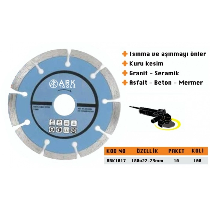 ARK SOKETLİ ELMAS TESTERE 180*22*23