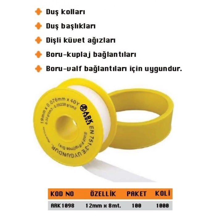 ARK TELFON BANT KÜÇÜK 12M*8MT