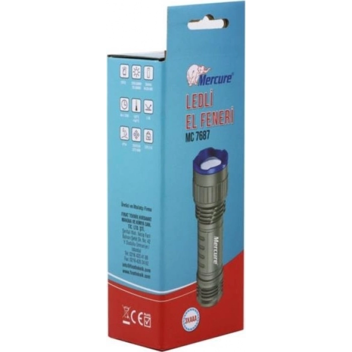 MERCURE LEDLİ EL FENERİ MC-7687 PİLLİ