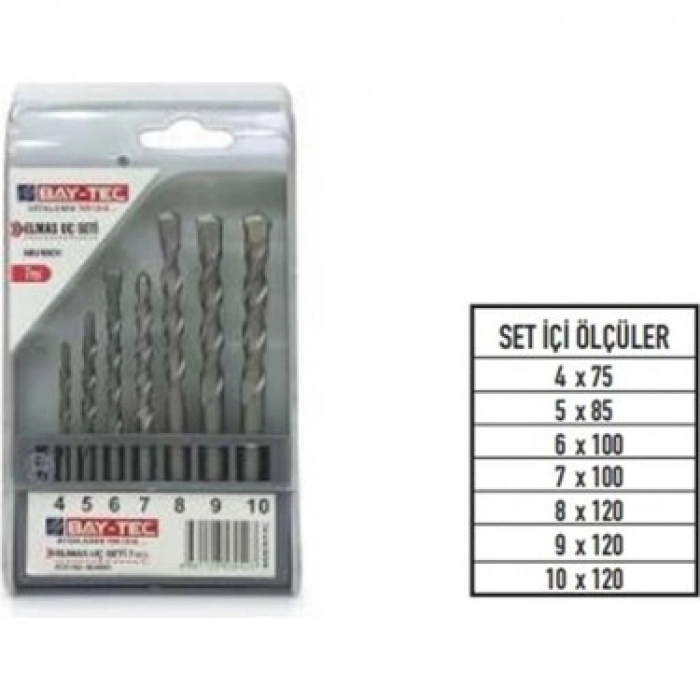 BAYTEC MU1801 ELMAS UÇ SETİ 7 PCS