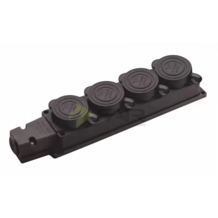 FAR 1X16 KAUÇUK MONAFAZE 4 LÜ GRUP PRİZ F-288