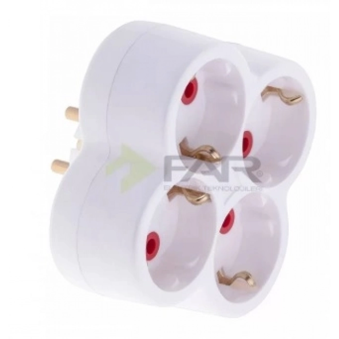 FAR 4 LÜ FİŞ PRİZ PAPATYA F-144