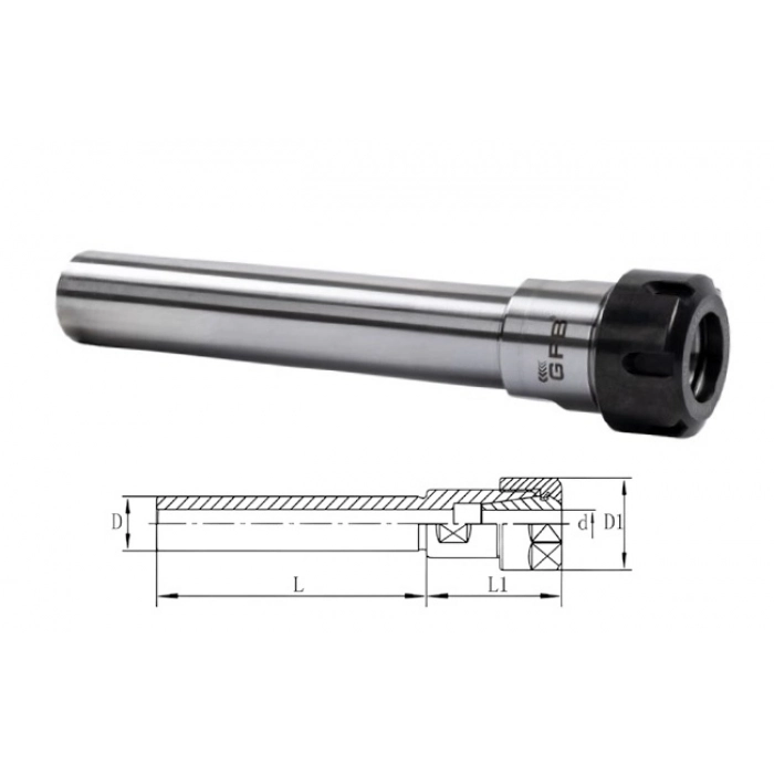 GFB SİLİNDİR ŞAFTLI PENS TUTUCU C10- ER8- 150mm