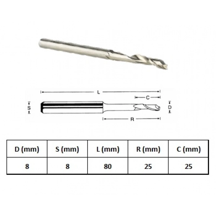 GFB 8x8-80mm ALÜMİNYUM FREZEKALIN NORMAL
