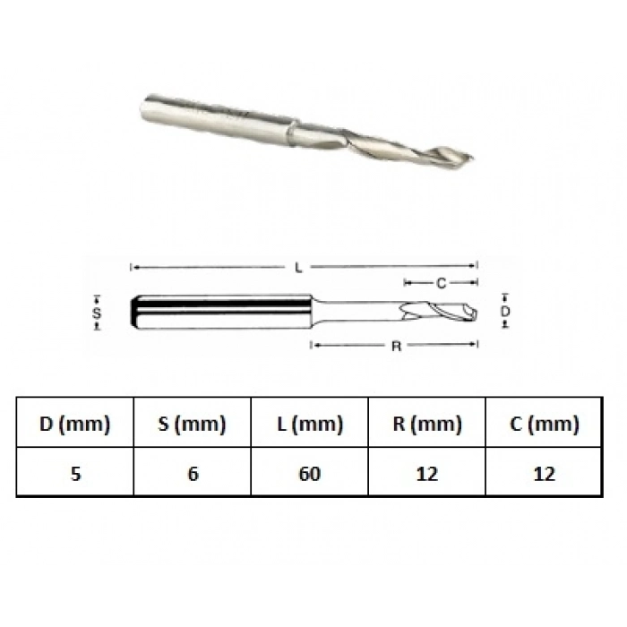 GFB 5x6-60mm ALÜMİNYUM FREZEİNCE-KISA