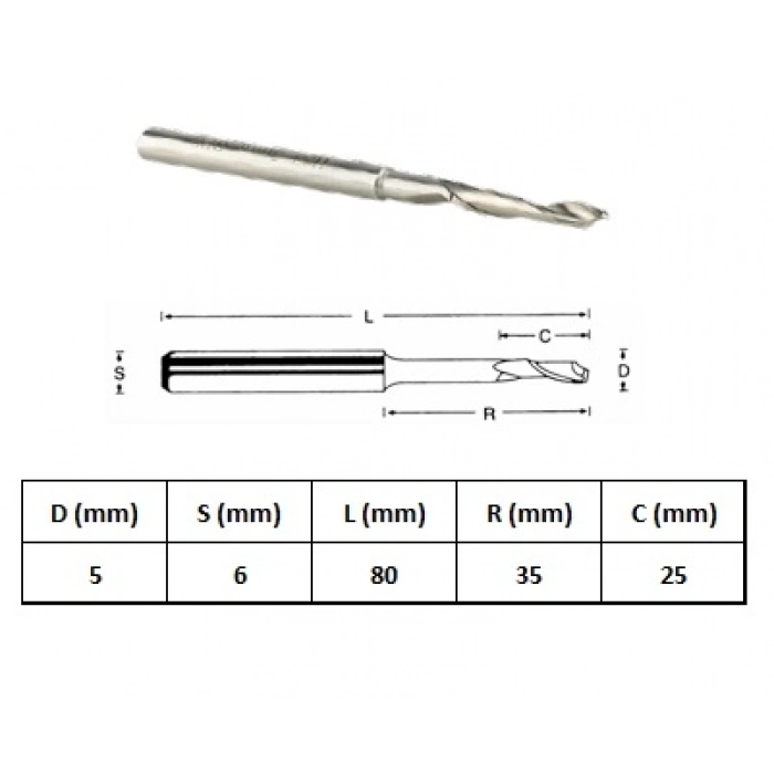 GFB 5x6-80mm ALÜMİNYUM FREZEİNCE-NORMAL