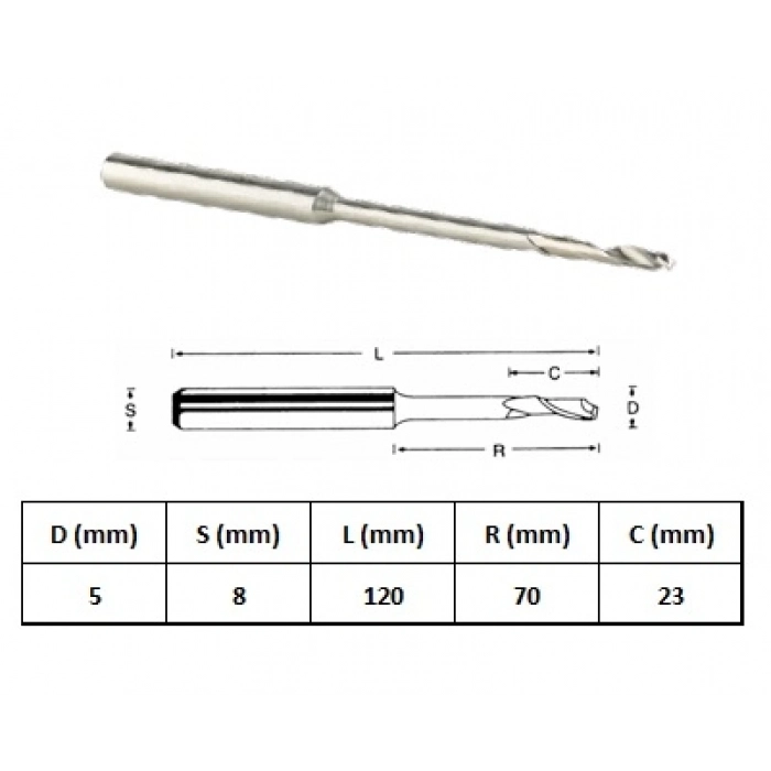 GFB 5x8-120mm ALÜMİNYUM FREZEUZUN
