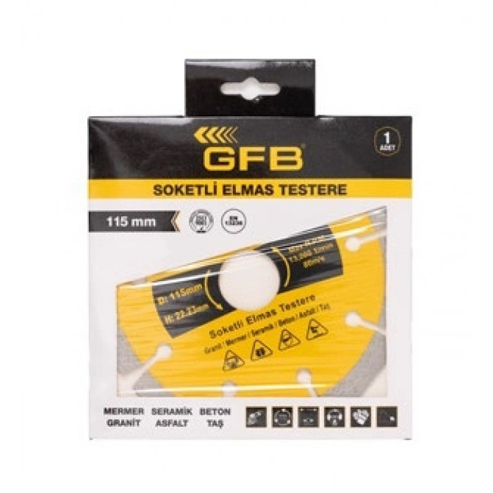 GFB 115--SOKETLİ ELMAS BETON-MERMER KESİCİ