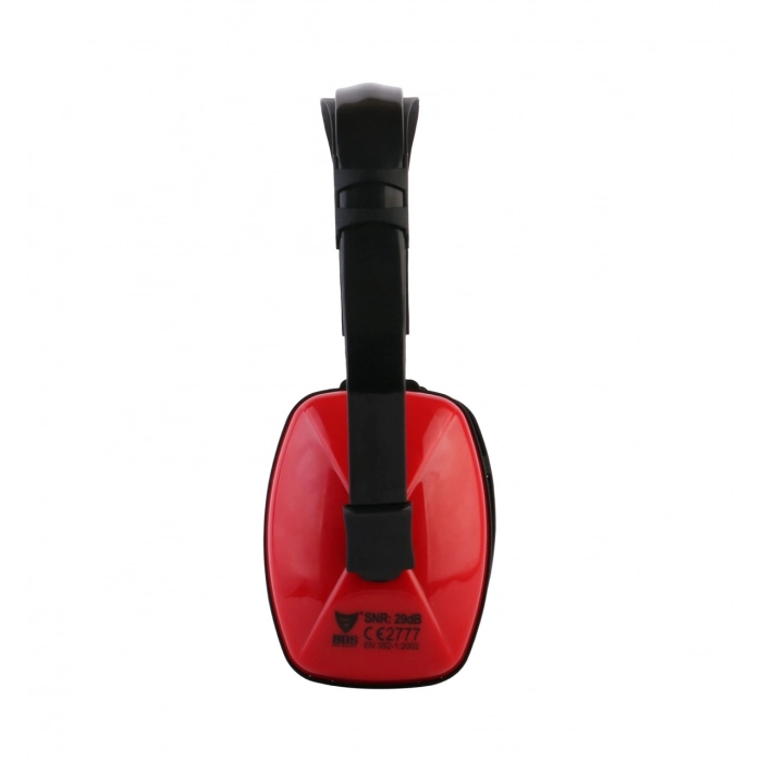 BAŞ BANTLI KULAKLIK PLASTİK UZATMALI KIRMIZI BDS 29DB