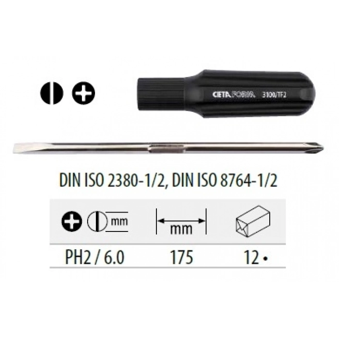 CETA DEĞİŞKEN UÇLU TORNAVİDA - PH2/6.0 X 175 MM