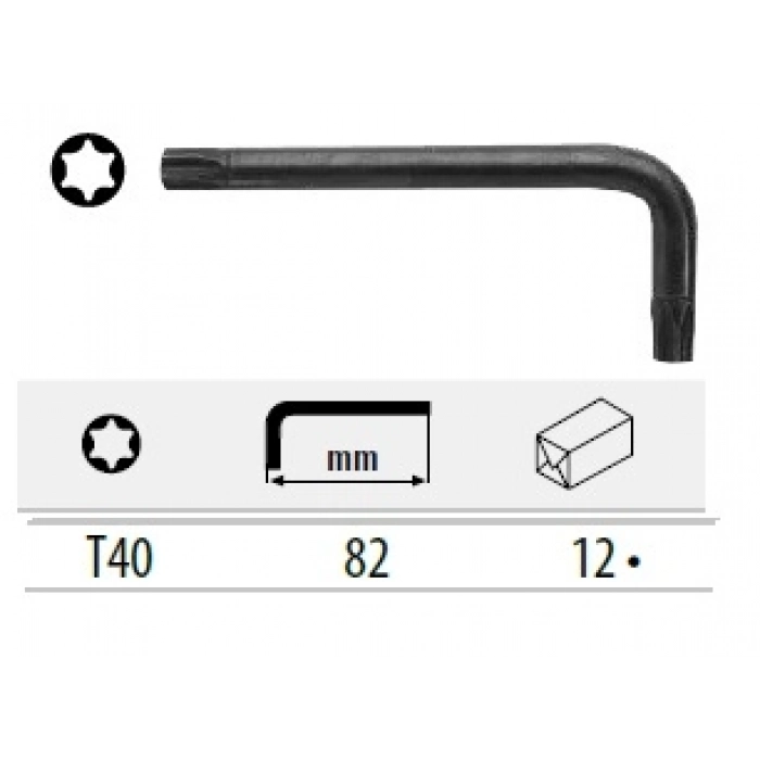 CETA TORX L ANAHTAR (KISA TİP) - T40