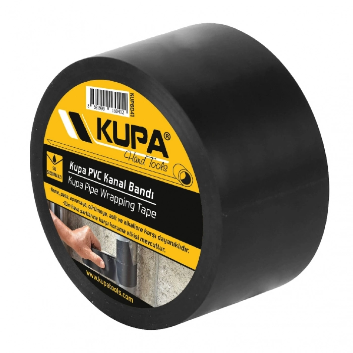 KUPA PVC KANAL BANTI SİYAH 48 MM 20 YDS.  (144)