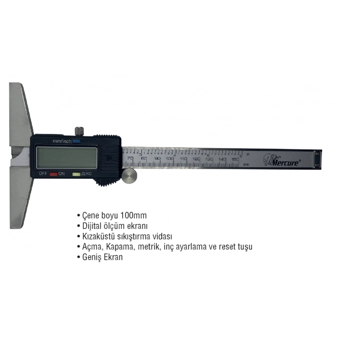 MERCURE DİJİTAL DERİNLİK KUMPASI 150x0.01mm.PROF.