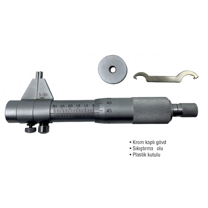 MERCURE İÇ ÇAP MİKROMETRESİ 5-30x0,01mm. PROF.